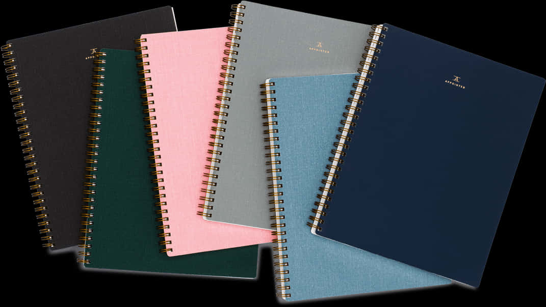 Assorted Spiral Notebooks PNG