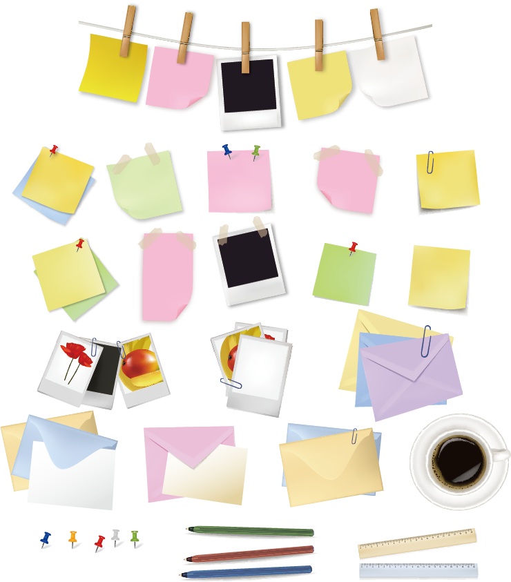 Assorted Stationeryand Notes Collection PNG