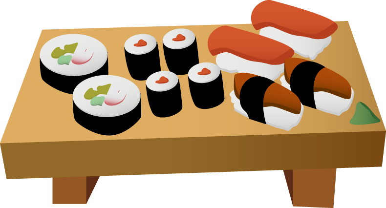 Assorted Sushi Platter PNG