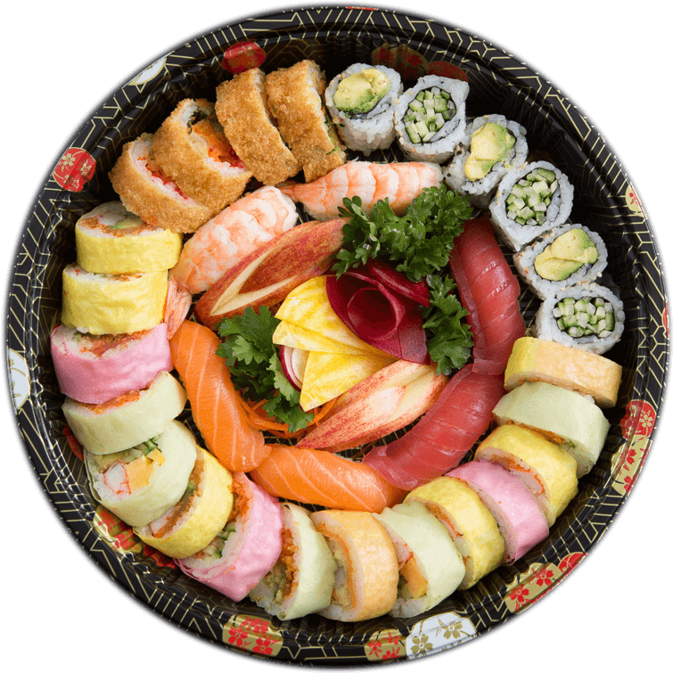 Assorted Sushi Platter PNG