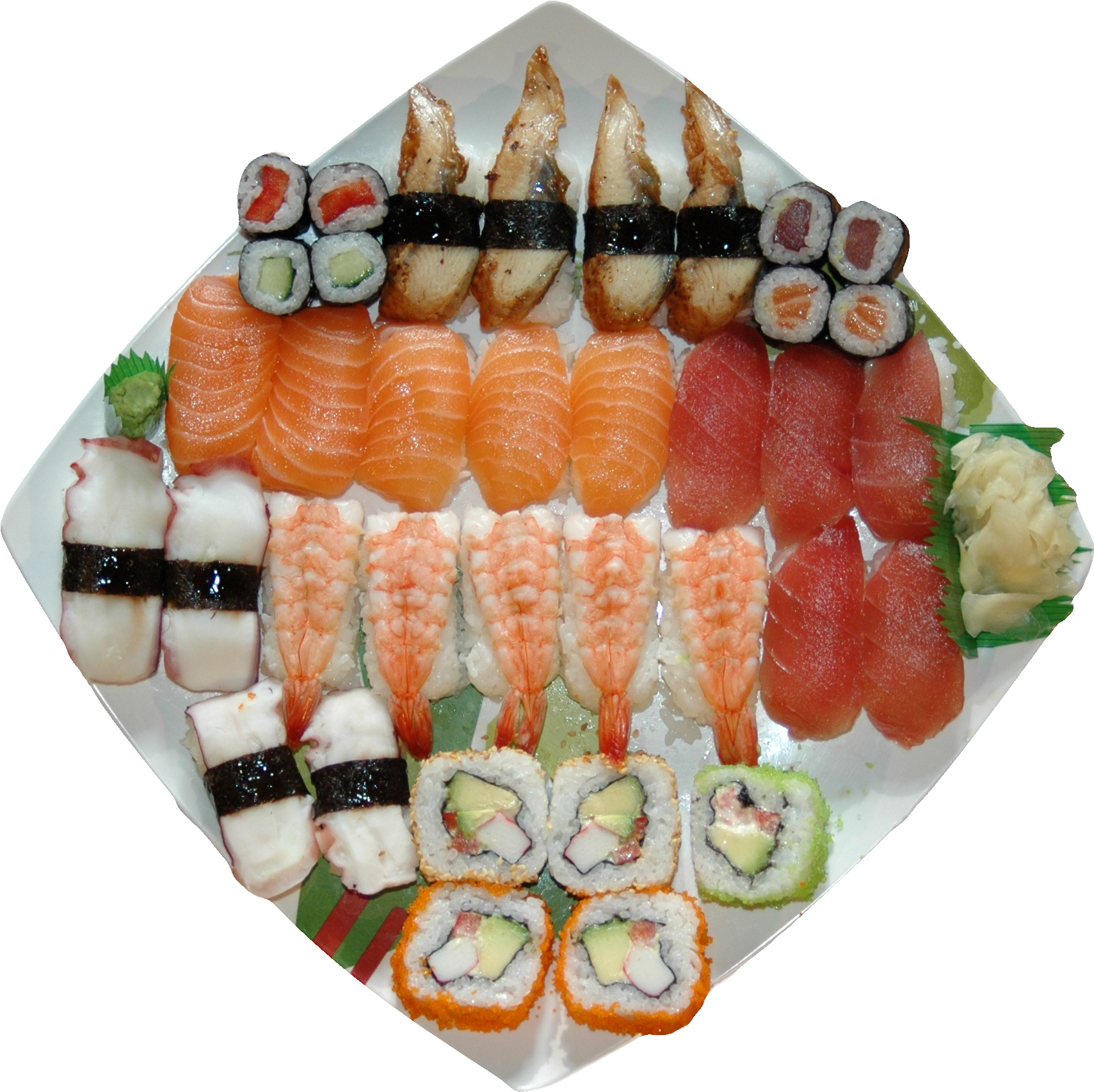 Assorted Sushi Platter PNG