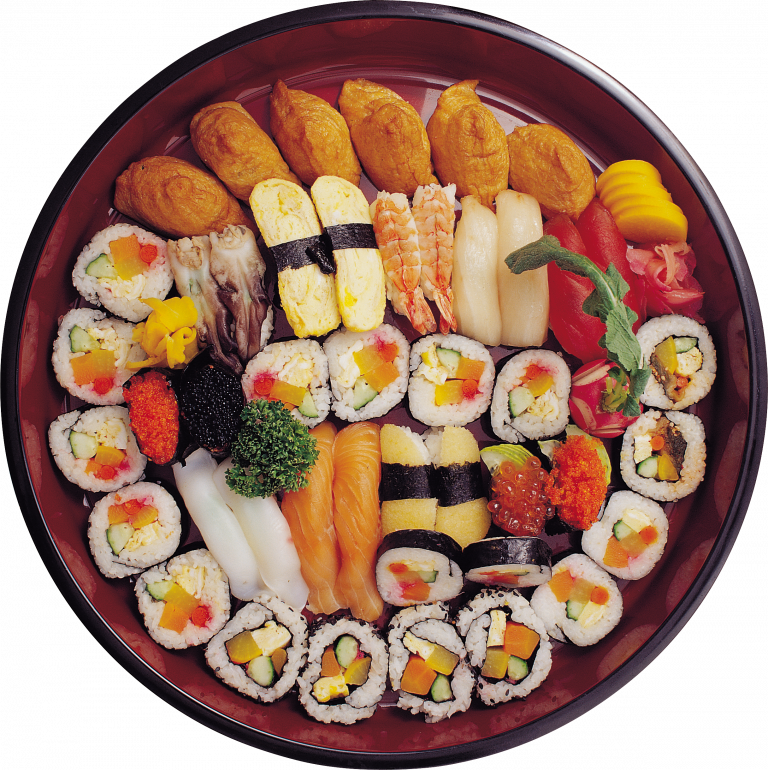 Assorted Sushi Platter PNG