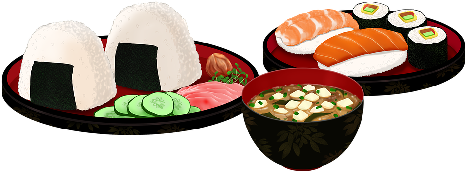 Assorted Sushi Selection PNG