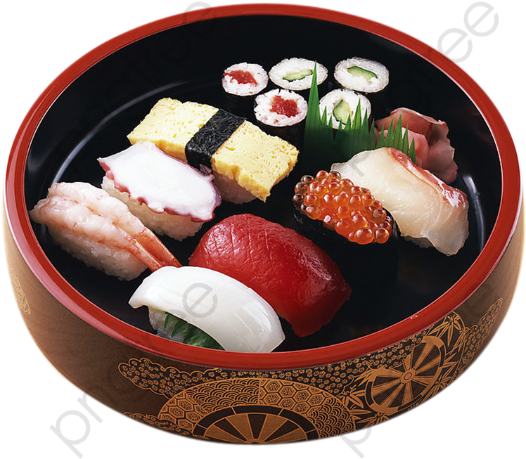 Assorted Sushi Selection PNG