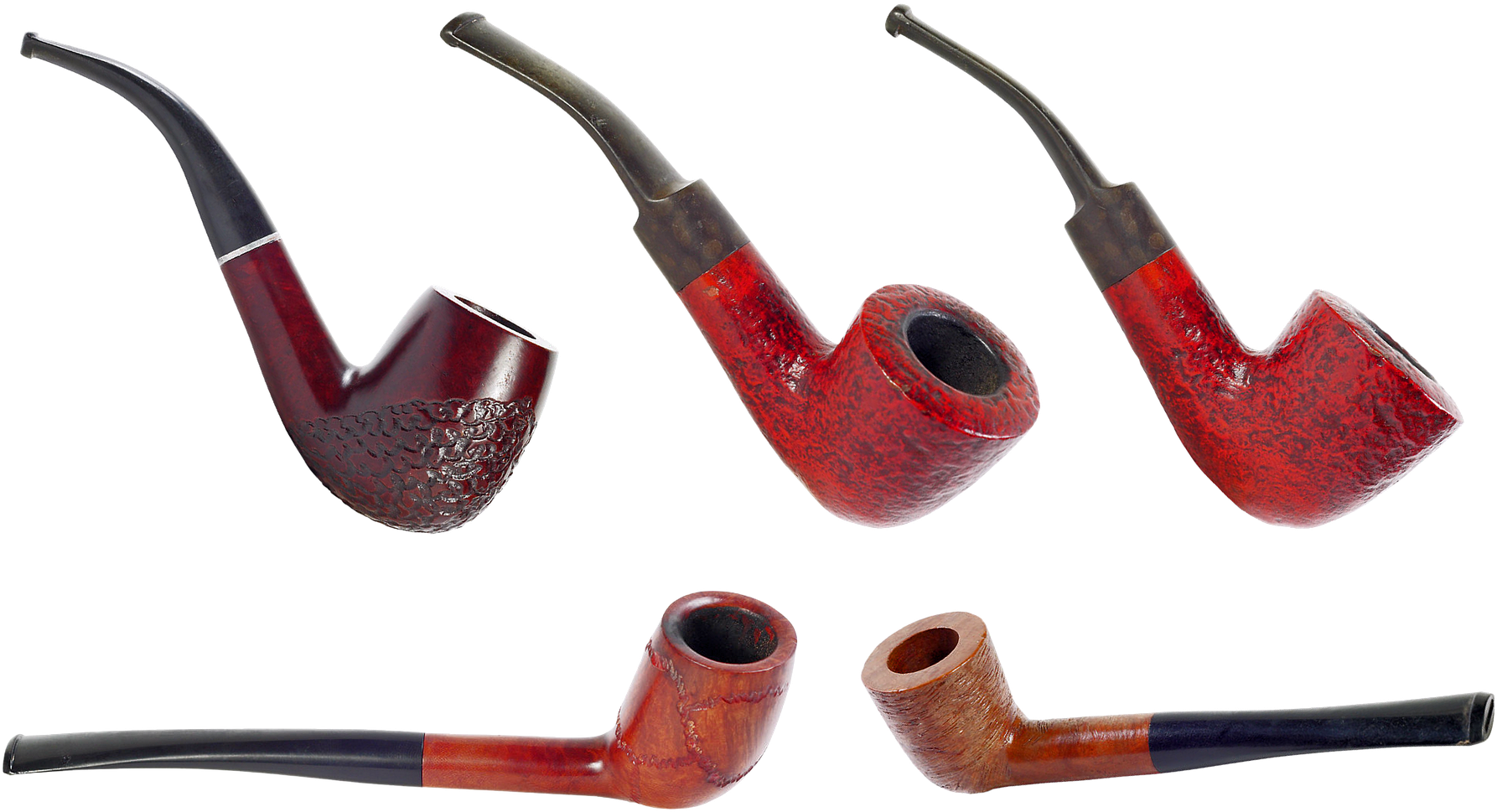 Assorted Tobacco Pipes PNG