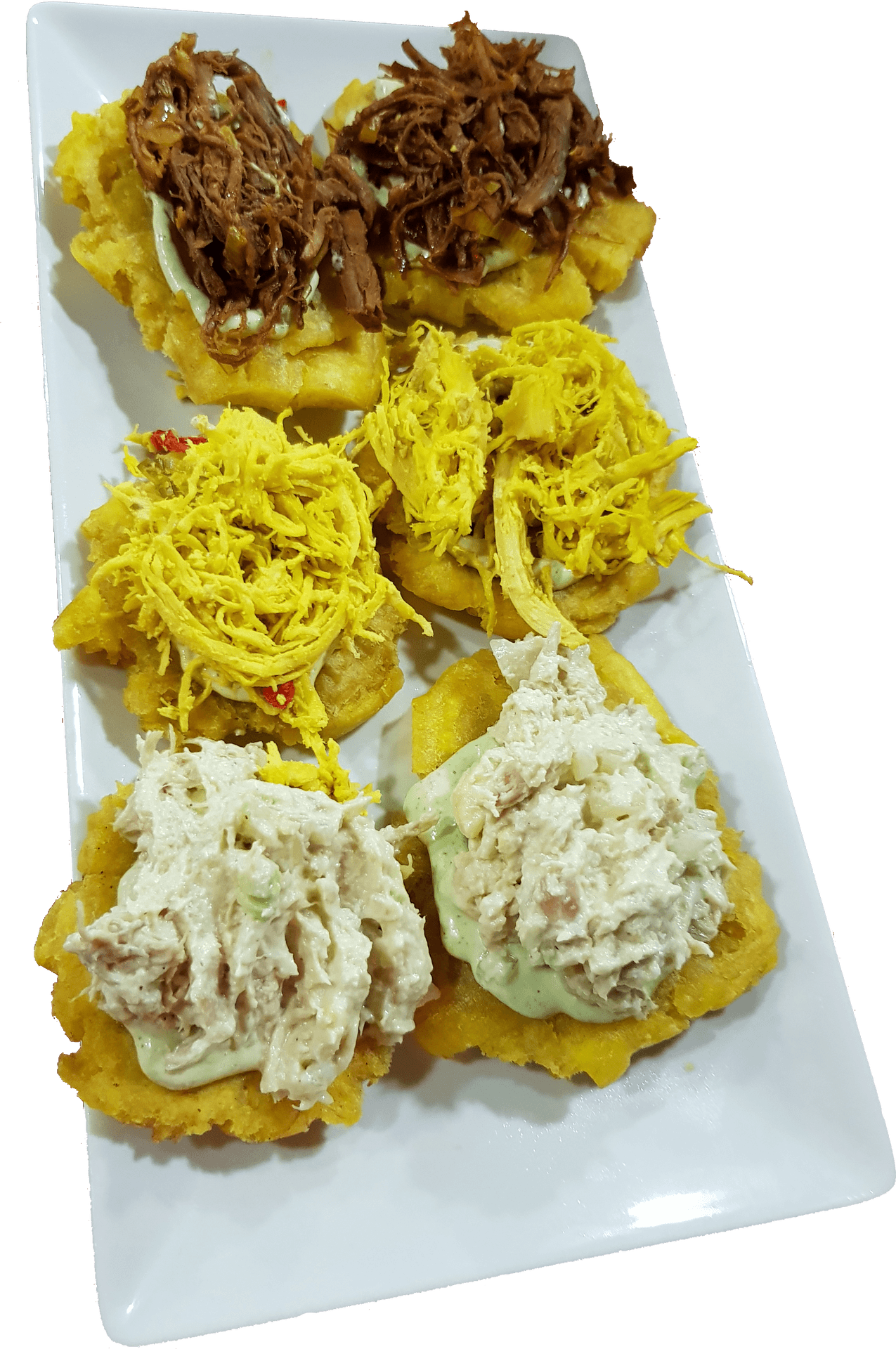 Assorted Tostones Toppings PNG