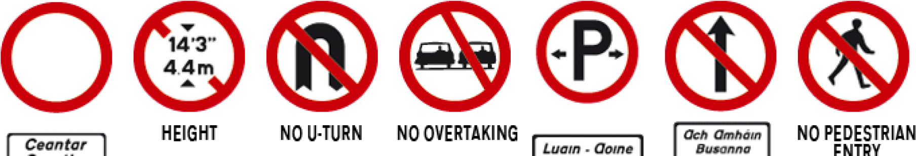 Assorted Traffic Signs Collection PNG