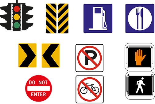 Assorted Trafficand Information Signs PNG