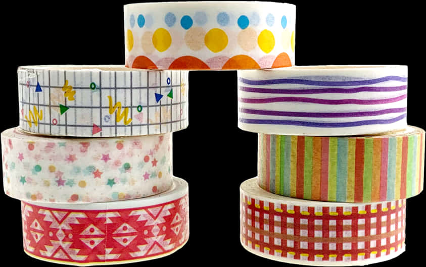 Download Assorted Washi Tapes Stacked | Wallpapers.com