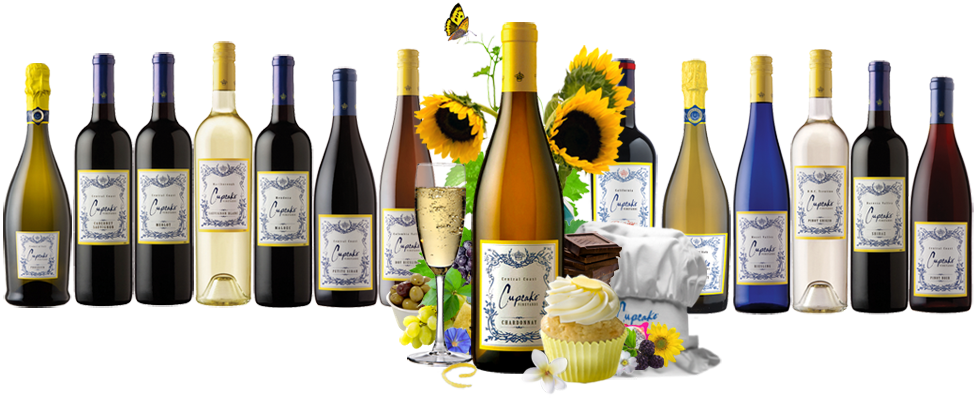 Assorted Wine Collection Sunflowers PNG