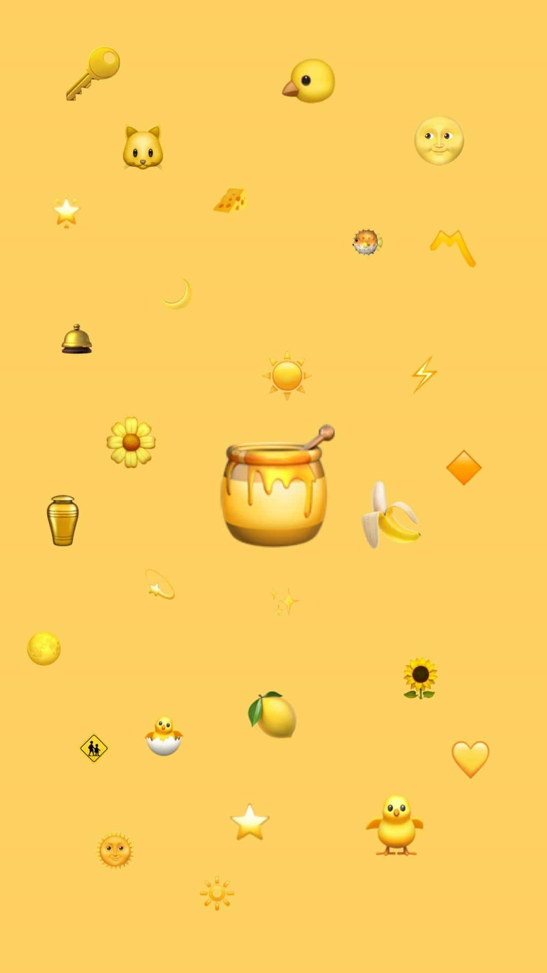 Assorted Yellow Emoji Collection Wallpaper