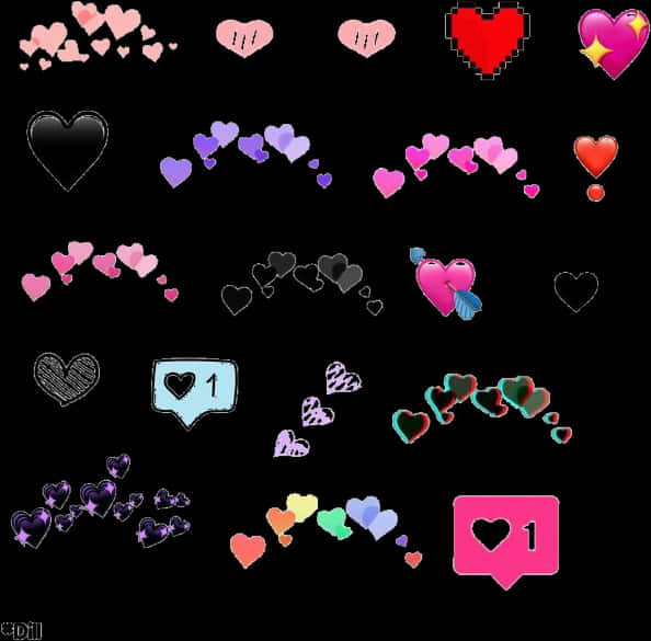 Assorted_ Heart_ Emojis_ Collection PNG