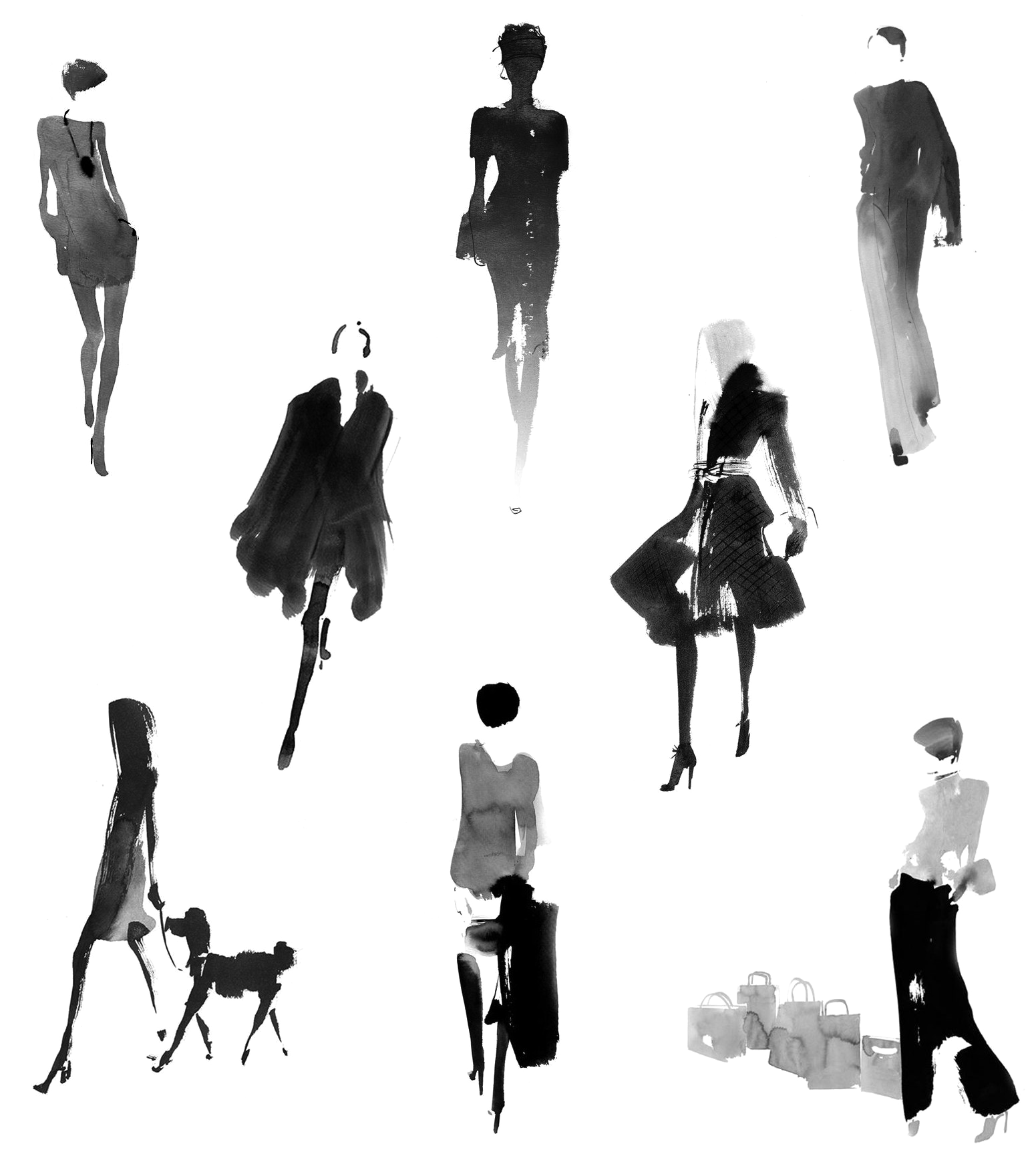 Assorted_ Human_ Silhouettes_ Collection PNG