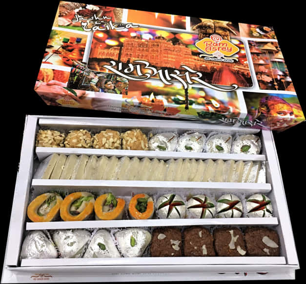 Assorted_ Indian_ Sweets_ Box PNG