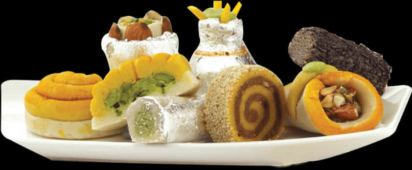 Assorted_ Indian_ Sweets_ Platter PNG