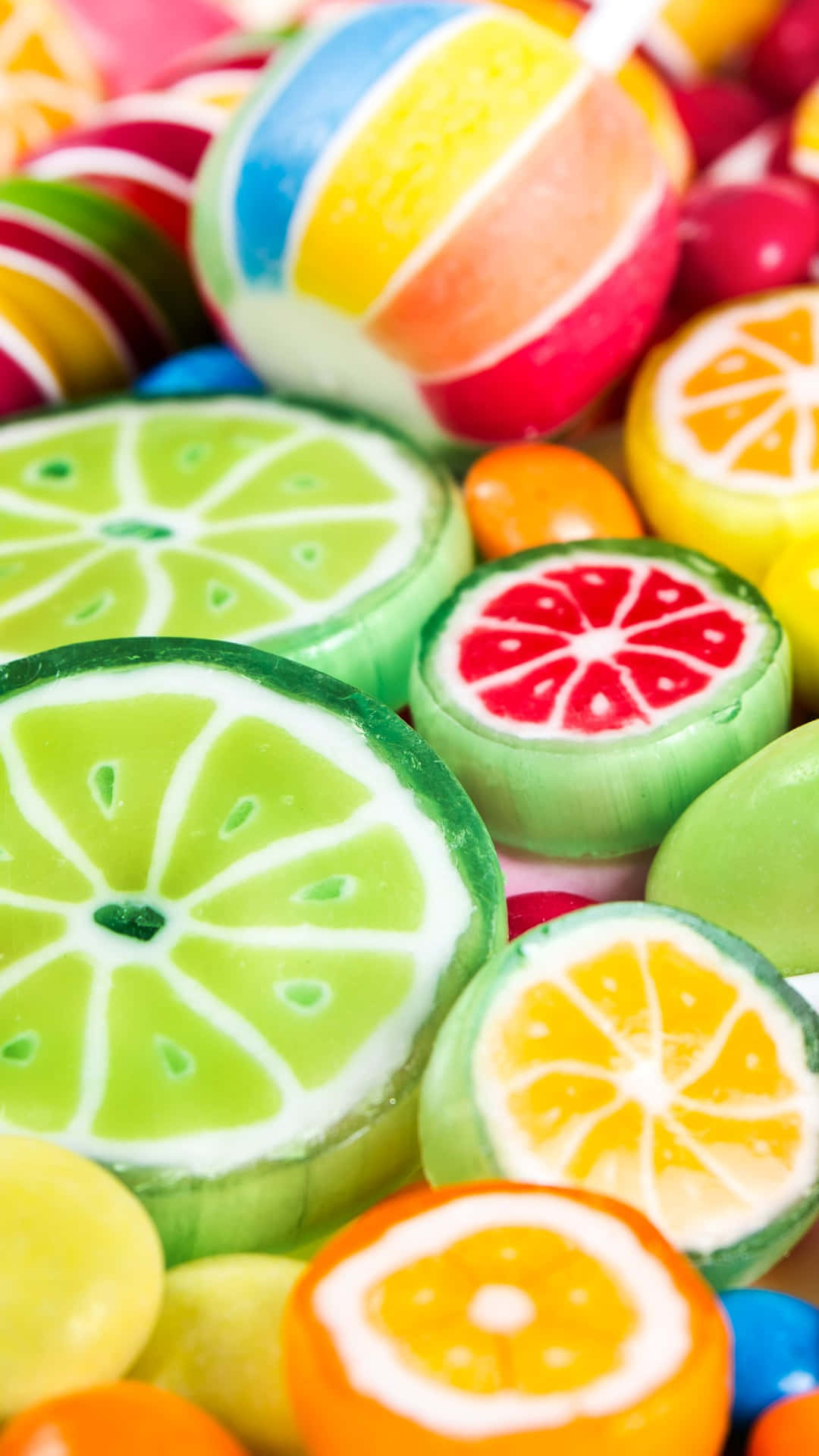 Assortment Of Colorful Candies On A Vibrant Background