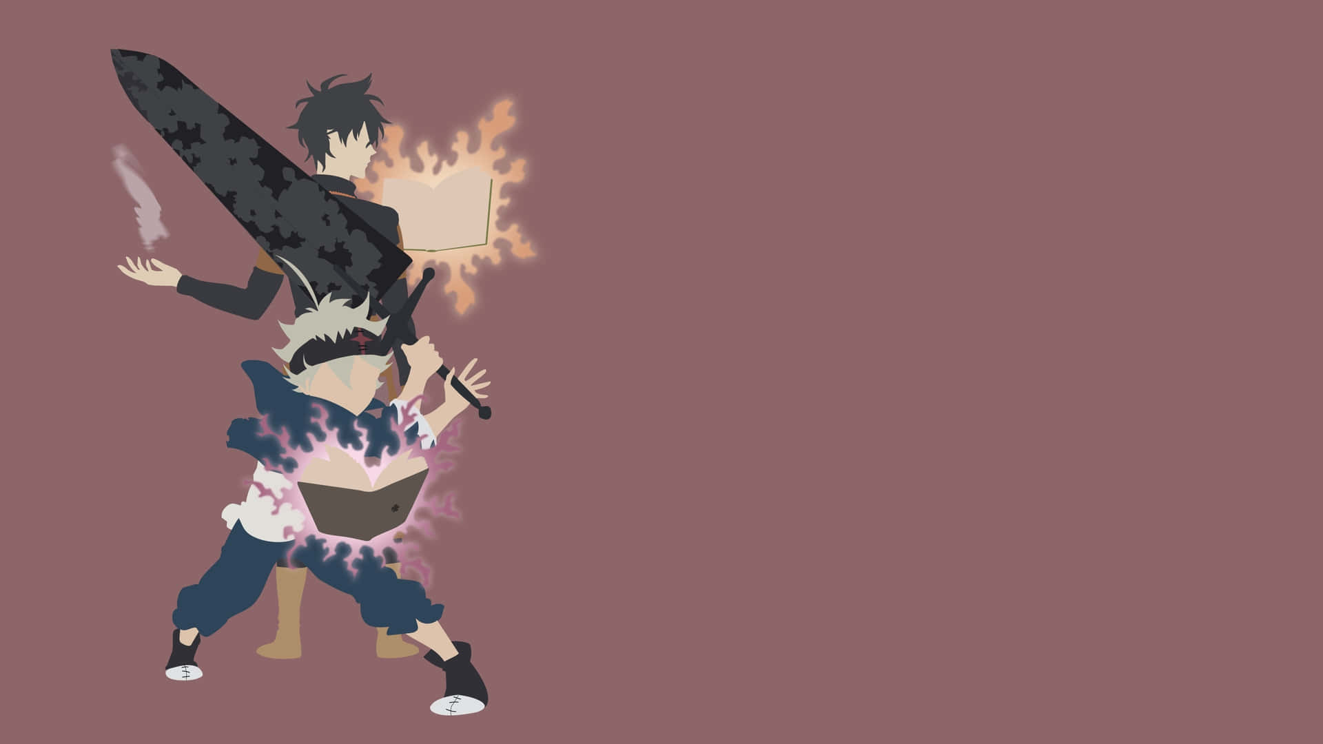 Asta And Yuno Black Clover 4k Casting Grimoire Powers Background