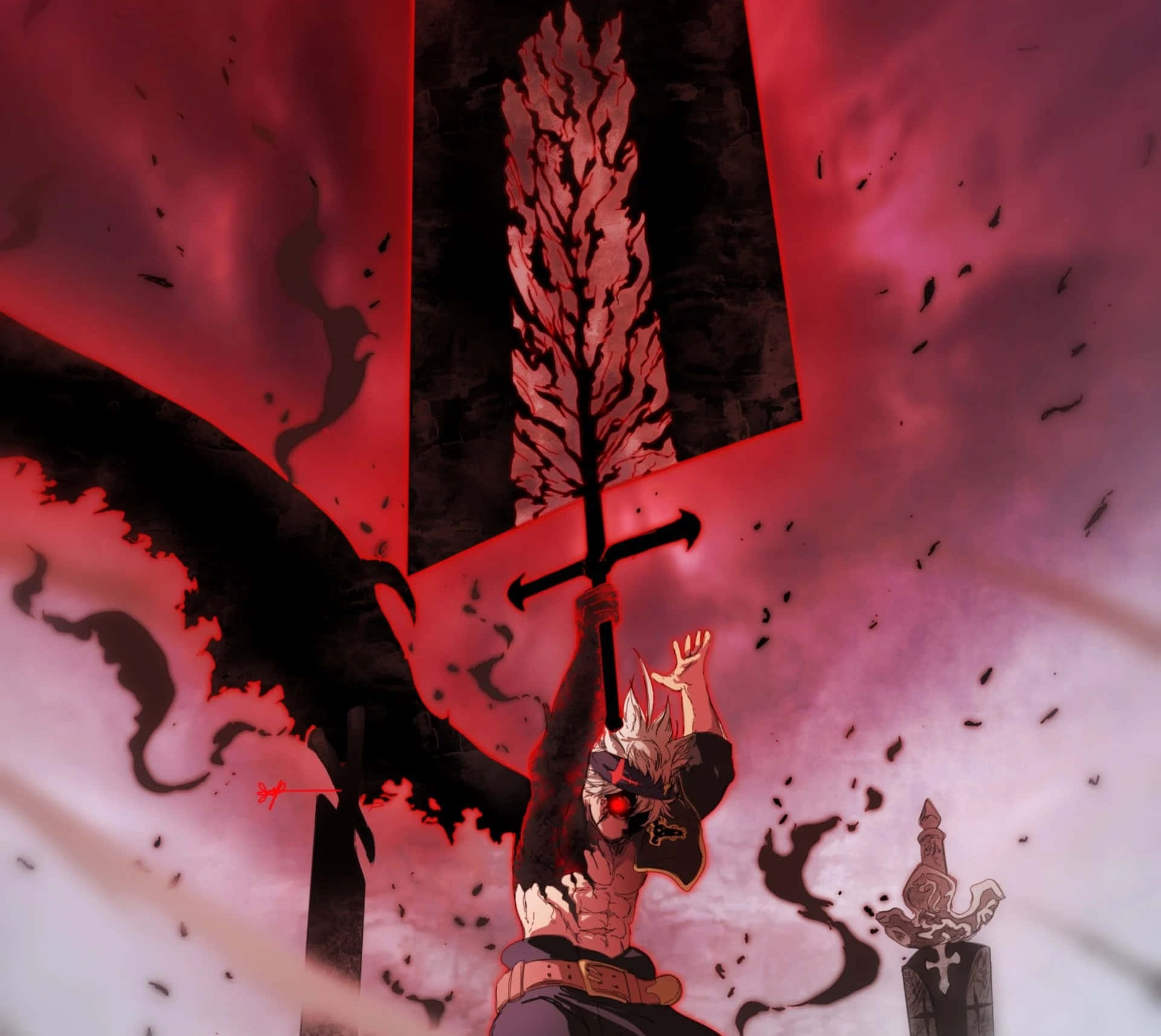 Download Asta Black Clover 4k Sword Demon Transformation Wallpaper