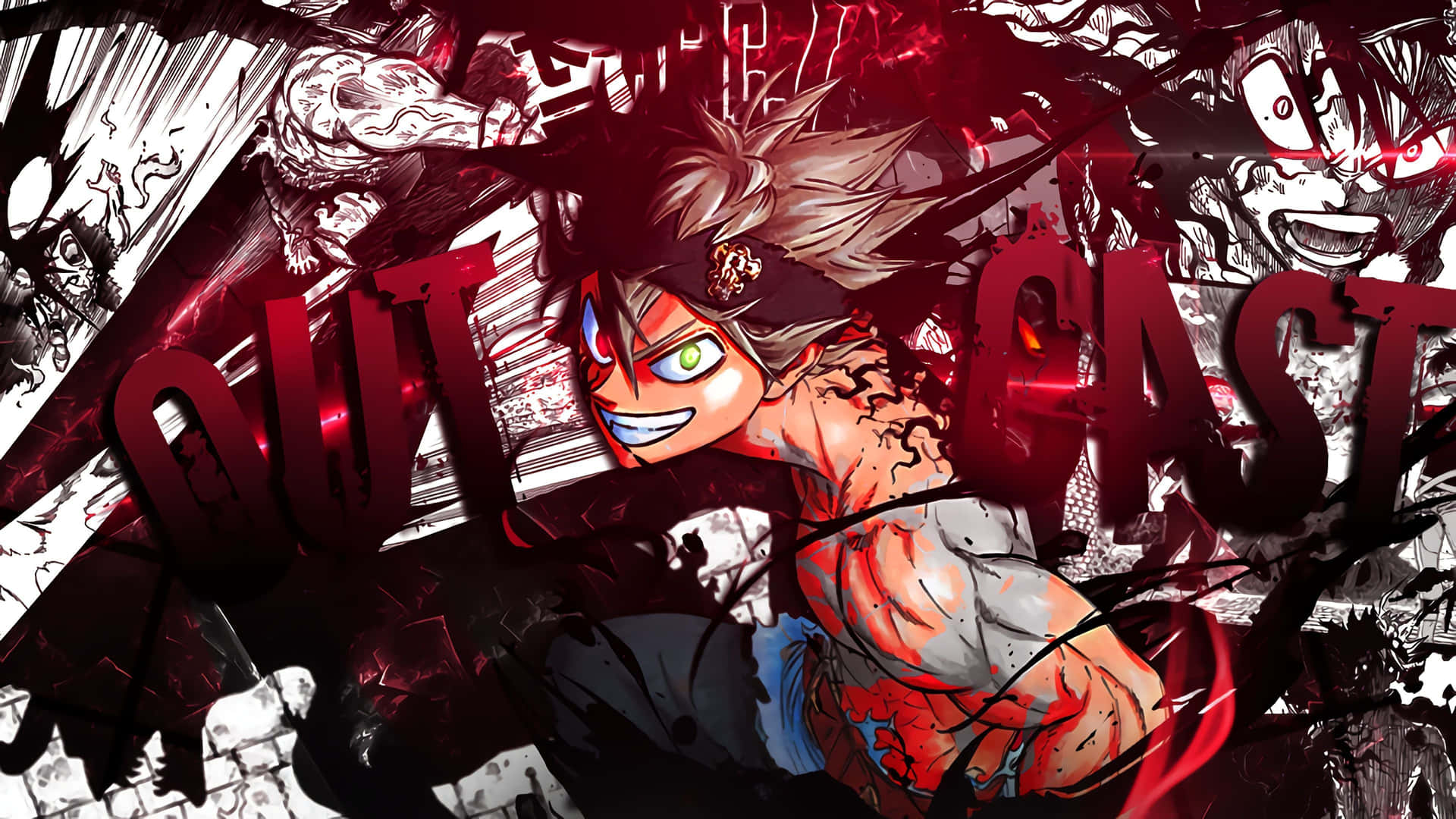 Asta Black Clover 4k Outcast Rage Manga Anime Background