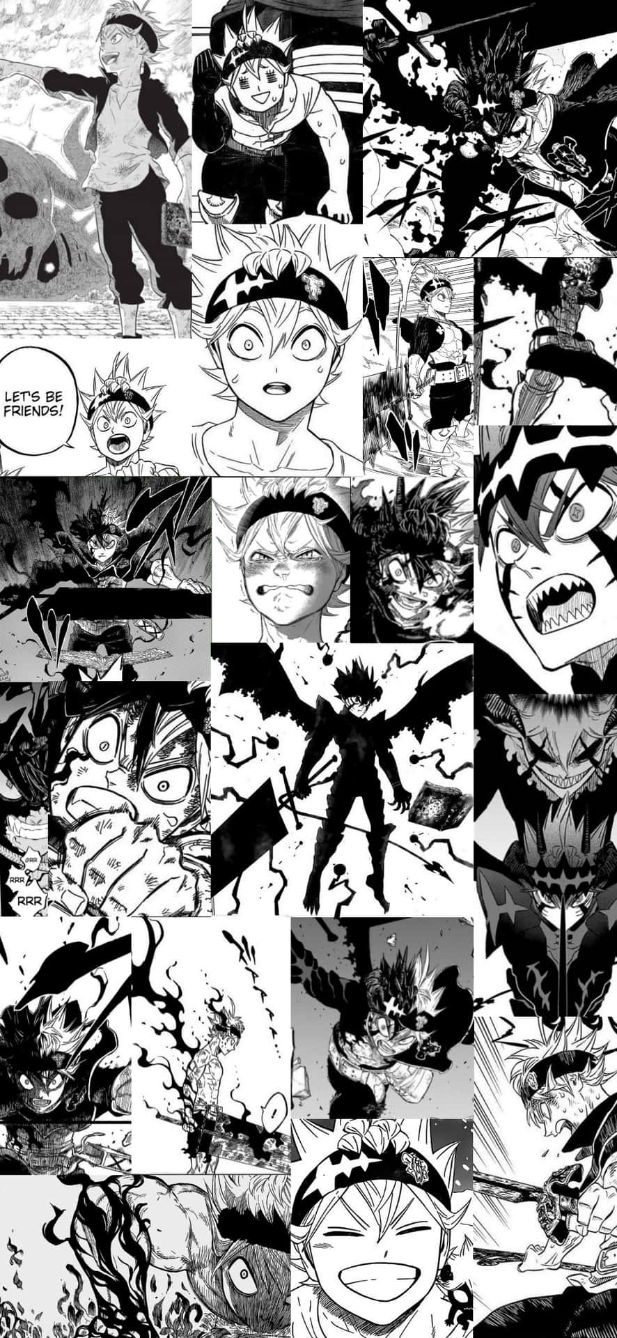 Asta Black Clover Manga Collage Wallpaper