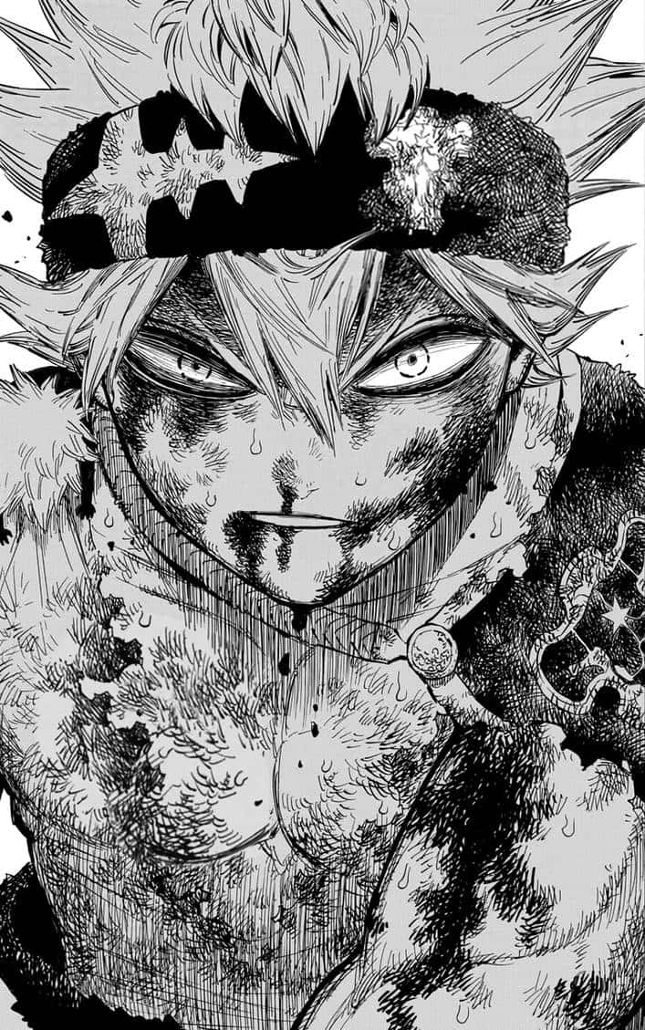 Download Asta Intense Gaze Manga Panel Wallpaper | Wallpapers.com