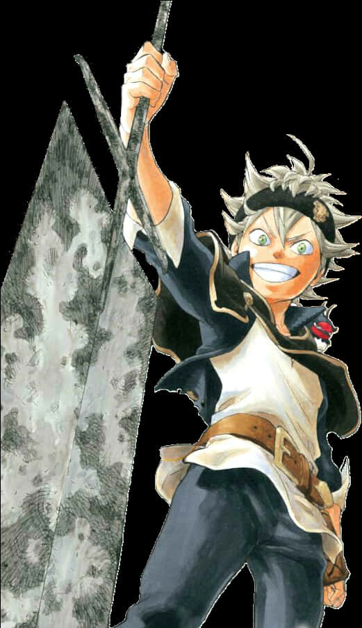 Asta Sword Raise Anime Artwork PNG