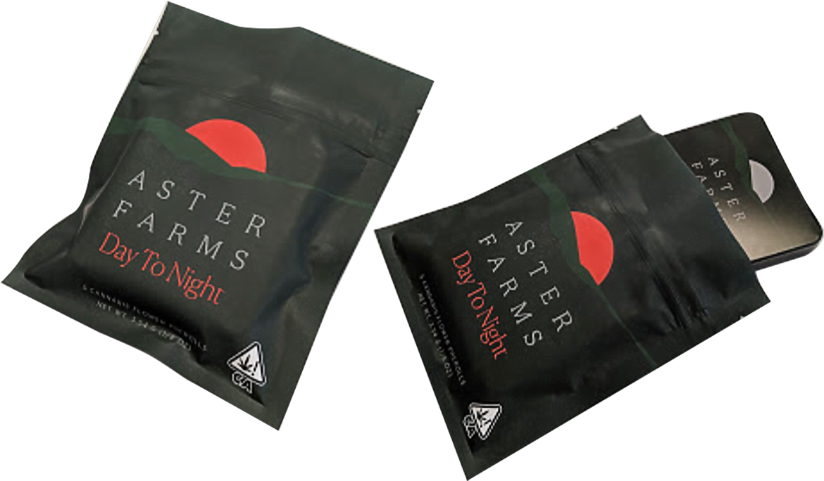 Aster Farms Day To Night Weed Packaging PNG