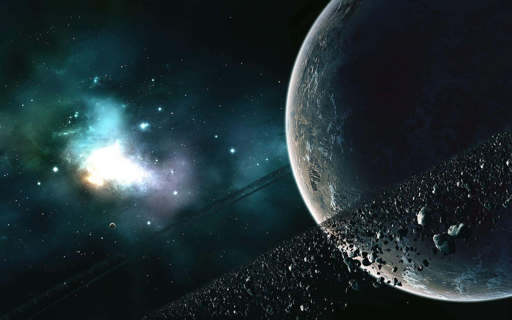 A breathtaking close encounter with an asteroid Wallpaper