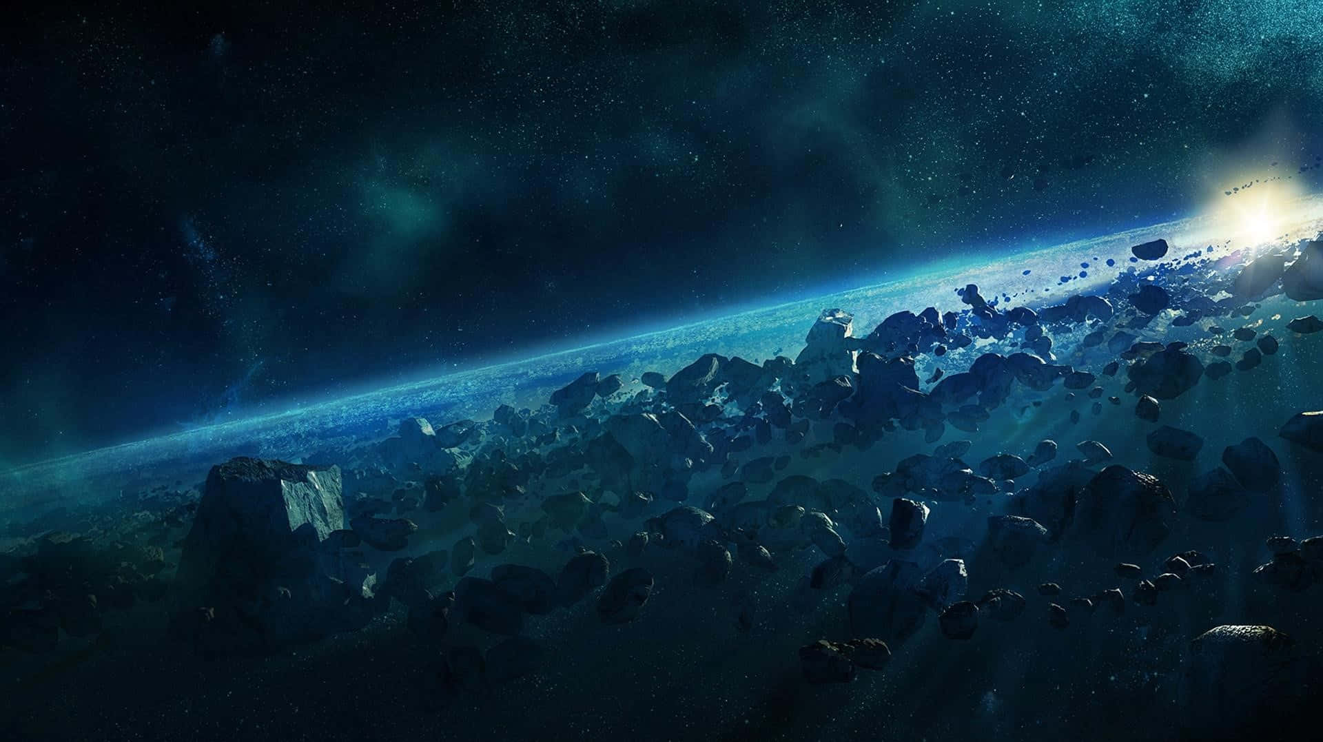 Majestic Asteroid Hurdling Through Space Wallpaper