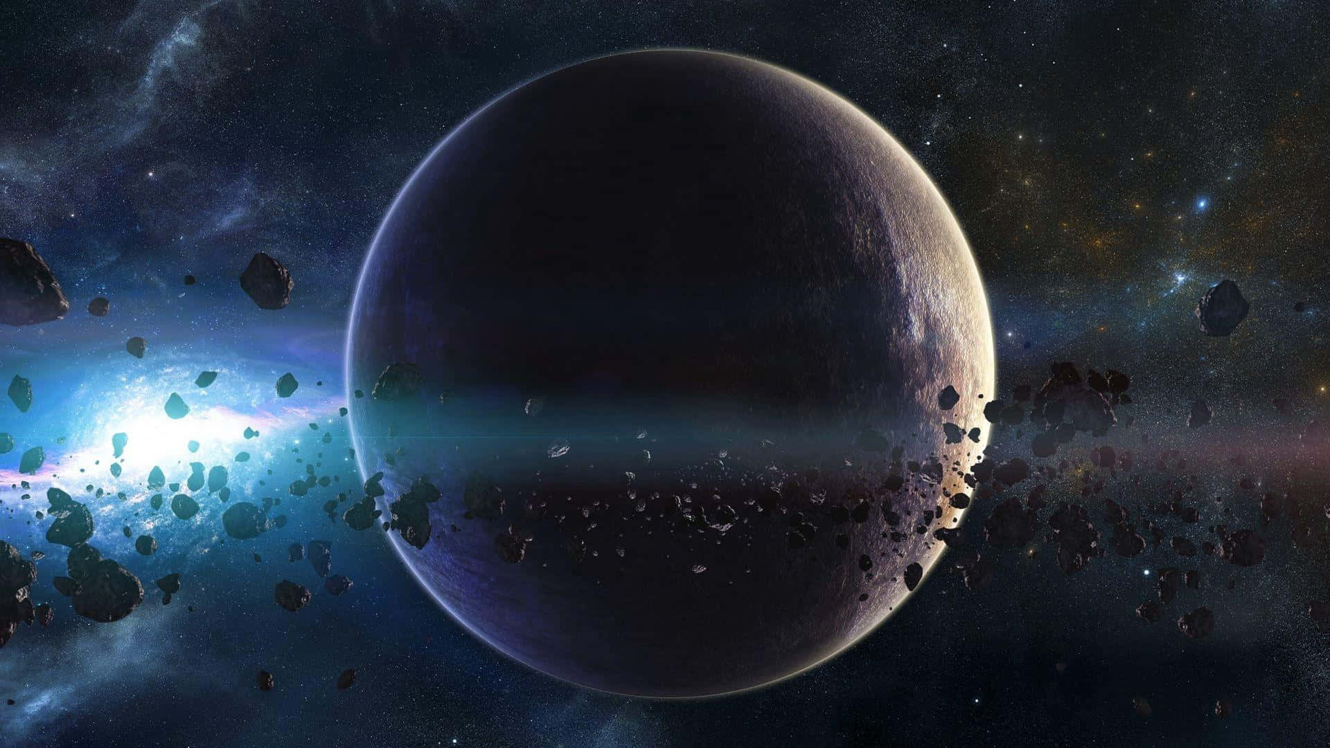Magnificent Asteroid Cruising Through the Vast Universe Wallpaper