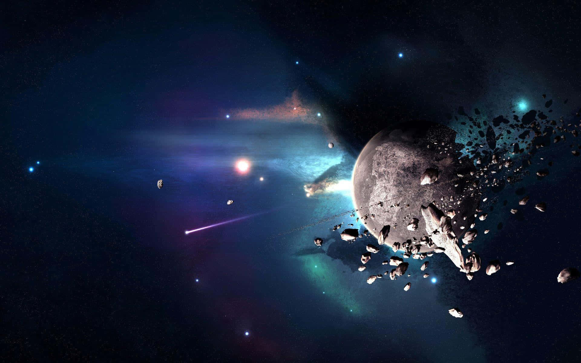 Breathtaking Asteroid on a Cosmic Adventure Wallpaper