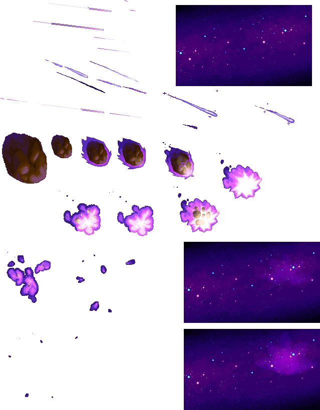 Asteroid Destruction Sequence PNG