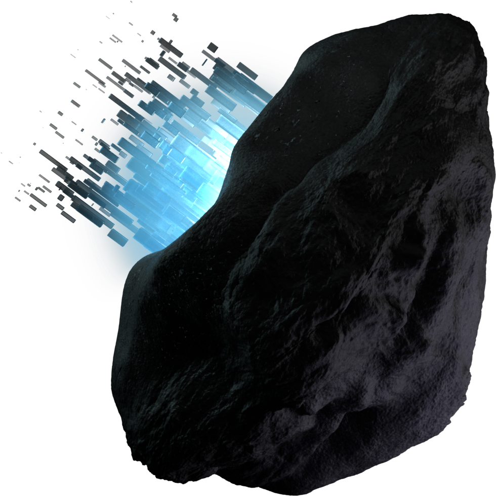 Asteroid Disintegration Digital Art PNG