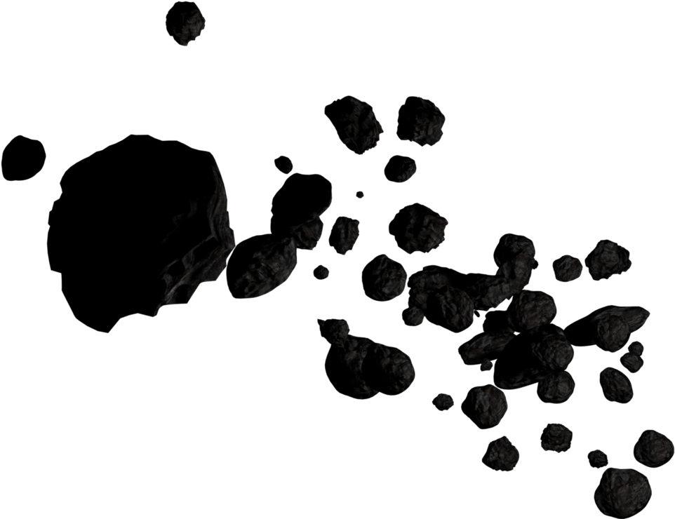 Asteroid Field Space Rocks PNG