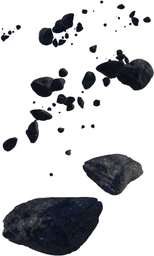 Asteroid Fieldin Space PNG