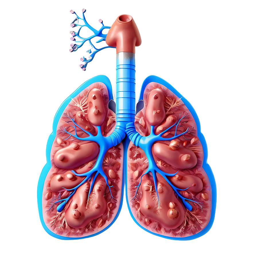 Asthma Affected Lung Png 06112024 PNG