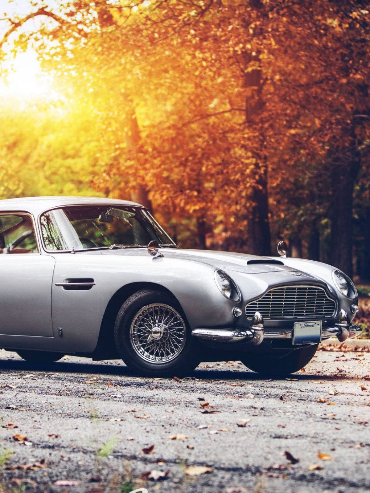 Aston Martin Classic White Car Phone Wallpaper
