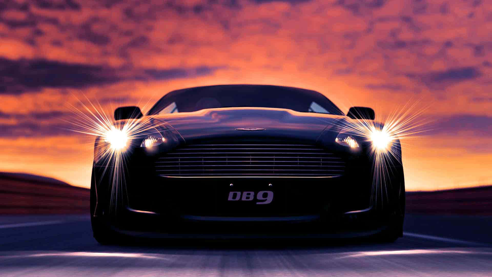 Stunning Aston Martin DB9 On The Road Wallpaper