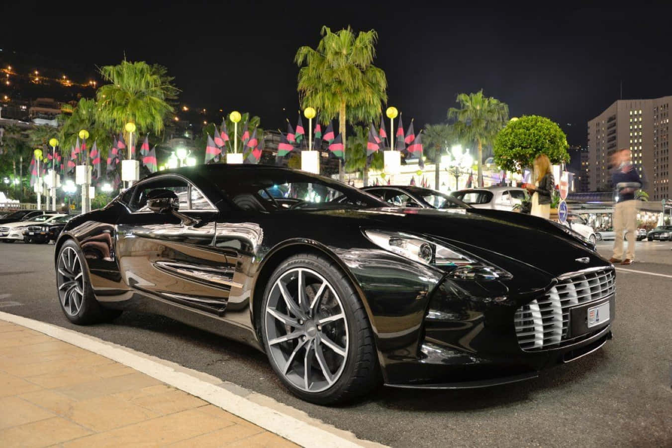 Aston Martin One-77 Limited Edition Supercar on Display Wallpaper