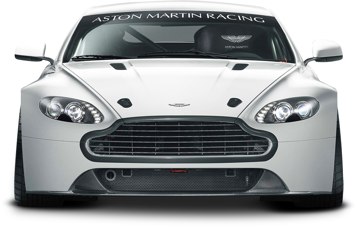 Aston Martin Racing Car Front View PNG