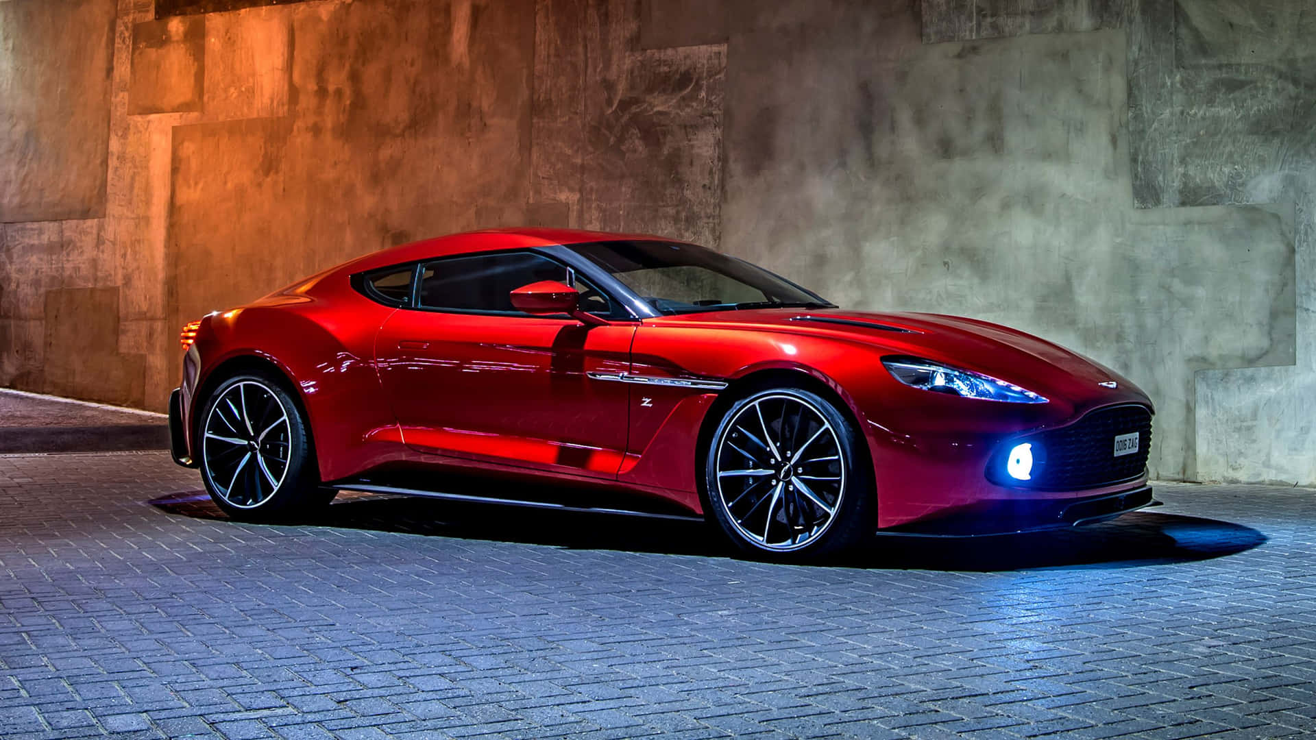 Stunning Aston Martin Vanquish in Vibrant Red Wallpaper