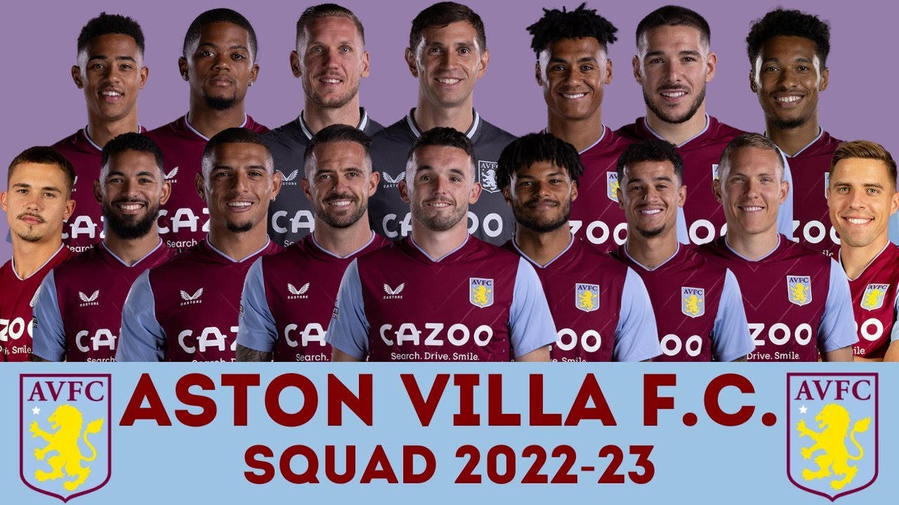 Aston Villa FC Lineup: Se den stolte Aston Villa FC linje. Wallpaper