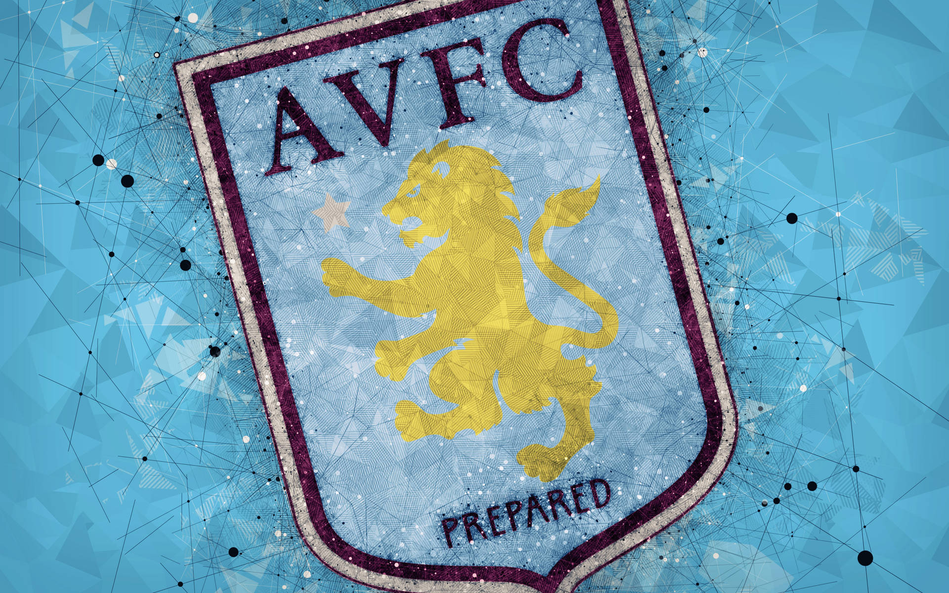 Diseñogeométrico Del Logotipo De Aston Villa. Fondo de pantalla