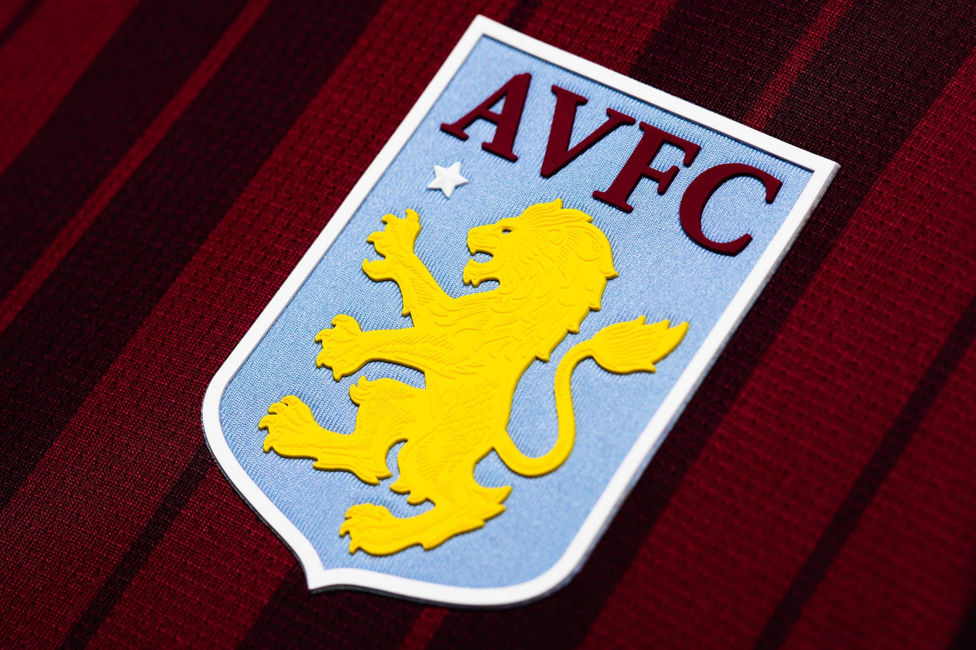 Aston Villa Official Team Kit and Logo Wallpaper