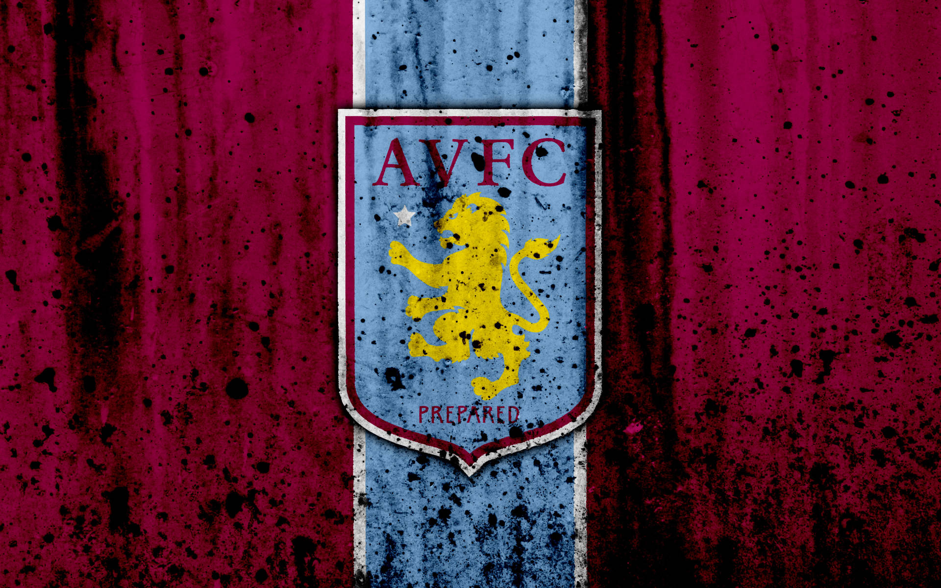 Aston Villa rødt Logo Kunst Tapet Wallpaper