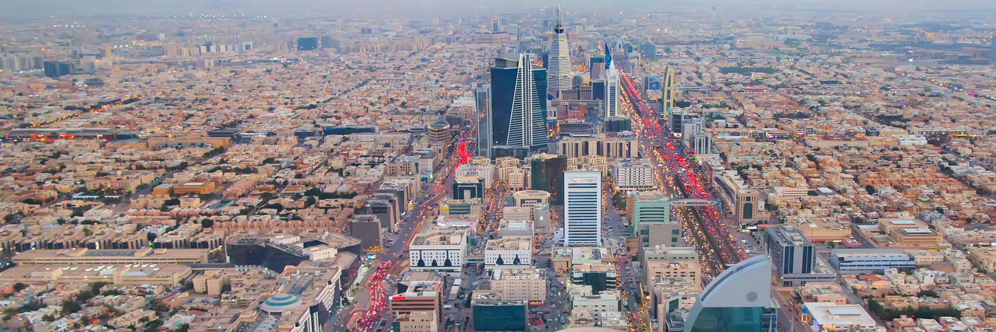 Astonishing Aerial View Of Riyadh Wallpaper