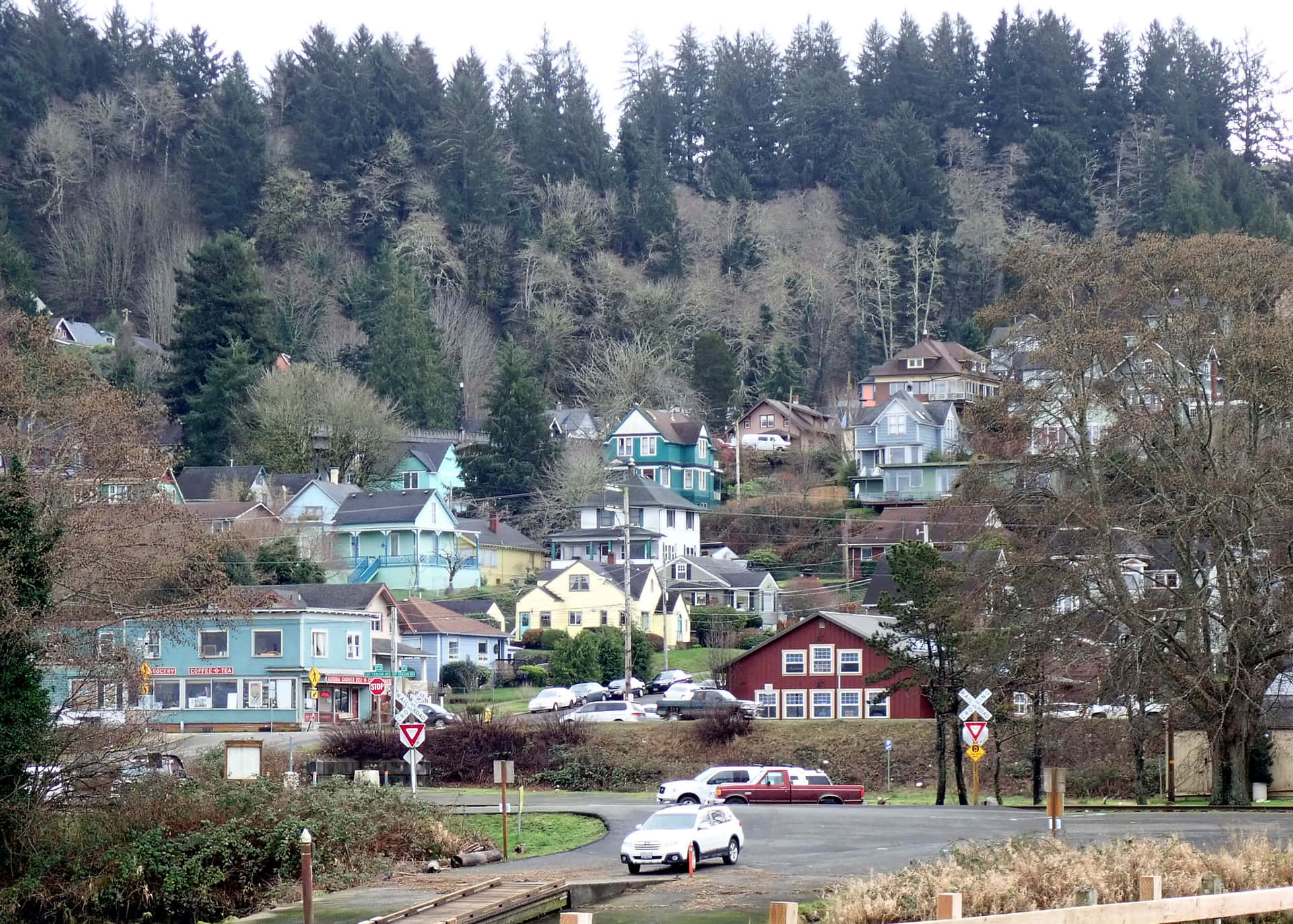 Vue De La Maison Des Goonies À Astoria, Oregon Fond d'écran