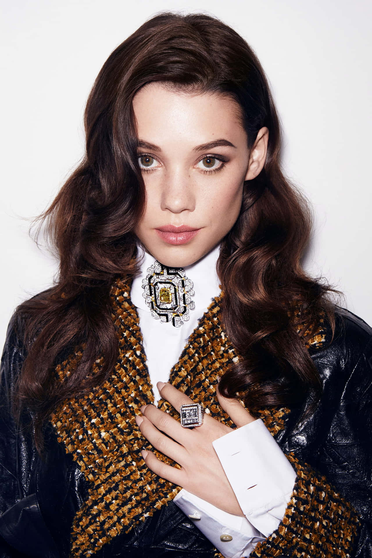 Astrid Bergès-Frisbey posing for a photoshoot Wallpaper