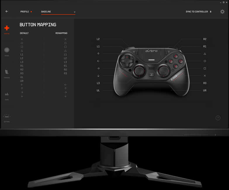 Astro Gaming Controller Button Mapping PNG