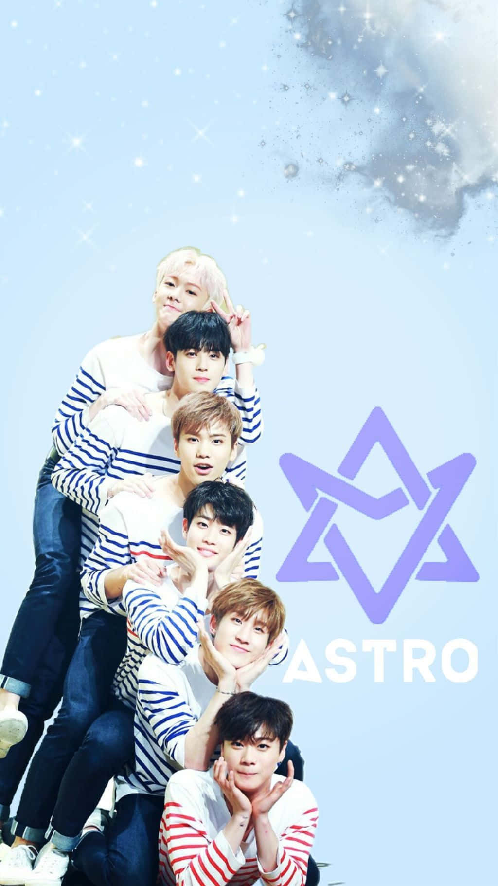 Astro Kpop Group Posewith Logo Wallpaper